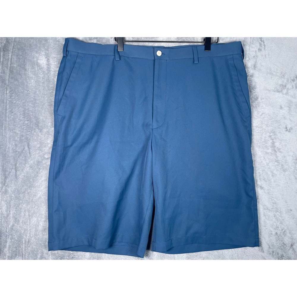 Peter Millar Crown Sport Mens Blue Performance Golf Shorts Size 42 Flat Front